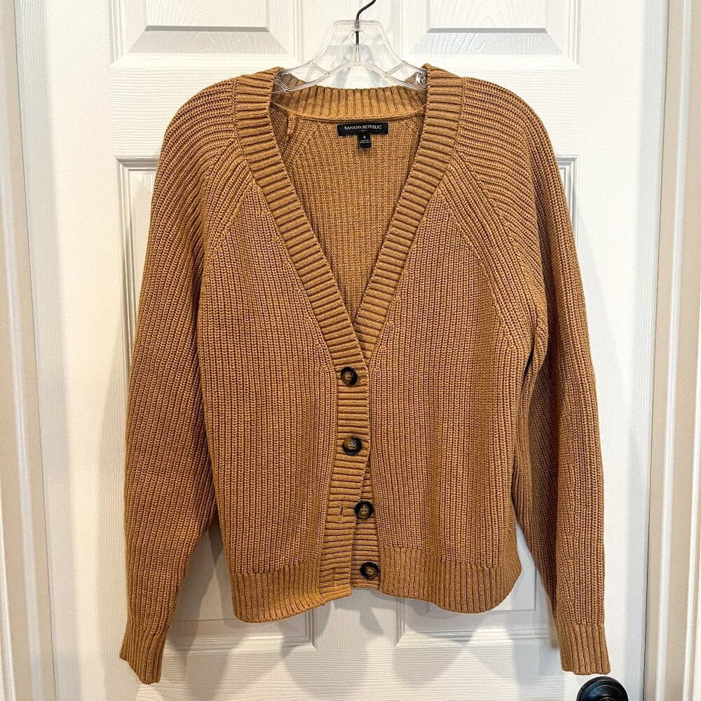 Banana Republic Factory Chunky Ribbed Cotton Cardigan S